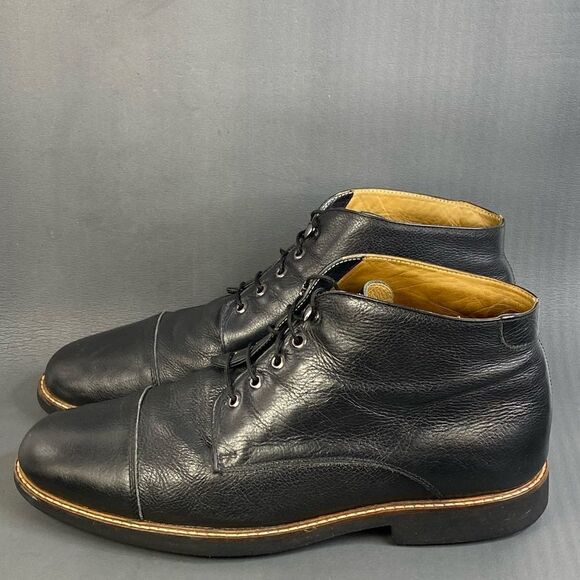 Mens massimo matteo 5 eye leather chukka cap boots suze 13 - Picture 3 of 9